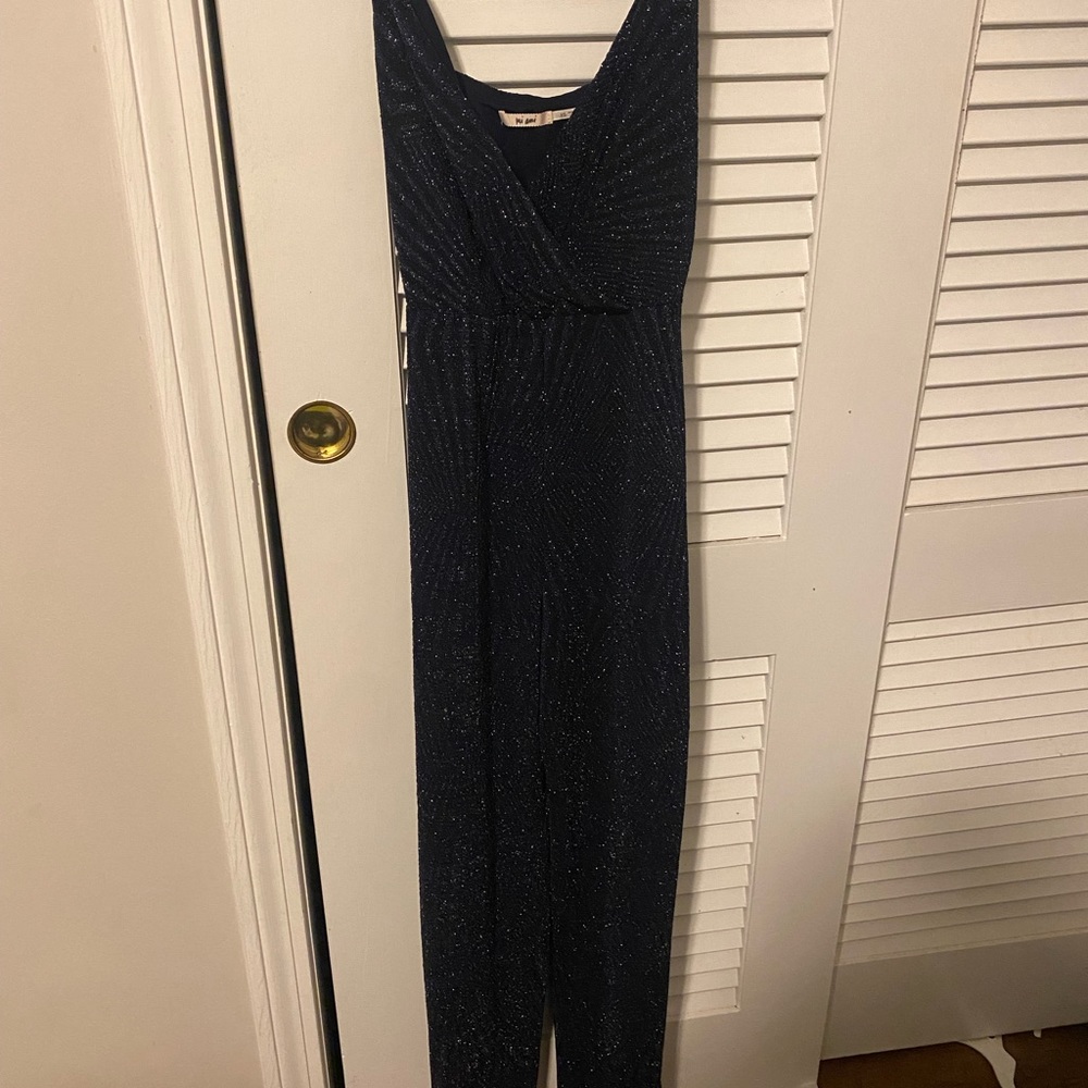 Womens Sparkle Jumpsuit (Midnight Blue)